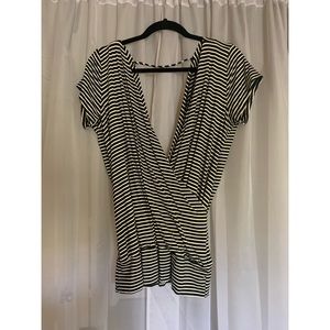 Wrap style striped top